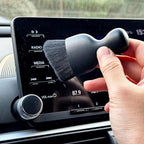 Car Detailing Brush, Soft Bristle Cleaning Brush, Scratch-Free Auto Duster Tool for Dashboard, Air Vents, Leather & Interior Cleaning (Black)