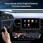 ATOTOZONE X10 9" Double DIN Car Stereo, 8G+128G Android Head Unit, AI Agent, Re-Mote Wake, Golden Hour Alert, AI Vision, 7.1.2-Ch Audio, Hi-Volt RCA, HDMI in, ADS Protocol,4G LTE, Wireless CP & AA
