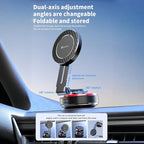 2026 Upgraded Vacuum Magnetic Mobile Phone Holder Cars for Magsafe Car Mount, Exclusive Metal Adjustable Telescopic Rod,Suction Cup Mobile Phone Holder for iPhone17 Pro Max 16 15 14 13 12 & Samsun