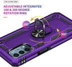 for OnePlus Nord N200 5G Case,with Screen Protector,[Military Grade] 16ft. Drop Tested Cover with Magnetic Kickstand Car Mount Protective Case for OnePlus Nord N200 5G, Purple