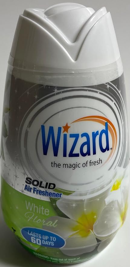 Wizard The Magic of Fresh gel Air Freshener, solid air freshener 7.8 oz White floral (Pack of 6)