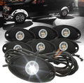 SUNPIE 6 Pods White Rock Lights 6000K Pure White Underglow Light Wheel Wheel Well Lights for Trucks Sedans Car ATV UTV SUV Golf Cart Trailer Motorcycles