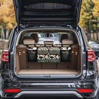 Aztec Tribal Car Trunk Organizer Brown Cow Spots Trunk Hanging Storage Bag Car Organization for SUVs Sedans