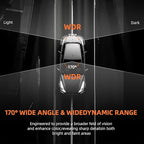 3 Channel Dash Cam, Dash Camera, 1080P Full UHD Car Camera Front and Rear Inside with 64GB Card,Built-in Super Night Vision,2.0'' IPS Screen,170°Wide Angle,WDR, 24H Parking Mode, Loop Recording