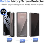 MOBOSI Magnetic for Z Fold 7 Case with Privacy Screen Protector, Samsung Galaxy Z Fold7 Cover[Compatible with Magsafe & Full Body Hinge Protection] Shockproof Phone Cases for zfold 7, Gray