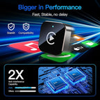 (2026 Upgraded) Wireless CarPlay Adapter for Apple iPhone＆Android, Small Size,Plug and Play,Fast and Stable Connection Wireless Adapter for CarPlay＆Android-No Latency to Screen(Black)