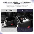 LUWU Center Console Organizer Tray Compatible with 2020-2025 2026 Kia Telluride/2010-2021 2022 2023 2024 Toyota 4Runner Accessories Armrest Console Organizer Armrest Organizer Insert Tray Black