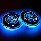 12 Gauge LED Cup Holder Lights for Car,2Pcs LED Light Up Cup Holder Coasters with 7 Colors 3 Modes,Waterproof Interior Atmosphere Lamp,Car Decor Accessories Cool Bullet Gift for Women Men