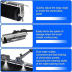 Solar Panel Cleaning Tools - Electric Cleaning Machine with Telescopic Pole for Efficient Solar Photovoltaic Panel Maintenance in Office Buildings & Gardens,7.5m/25ft