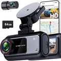 Pemacom Truck Dash Cam Easy-Steup: Dual Camera 4K Front and 2K Rear with Night Vision GPS WiFi Clear Captures Pickup Trucks License Plates - 72H Parking Monitoring for Daily Commute