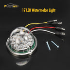 Partsam 1Pc Dual Revolution 17 LED Watermelon Light for Semi Truck, Red Stop Turn Signal and Marker to Purple Auxiliary Light, Underglow Light Compatible with Freightliner Kenworth Peterbilt