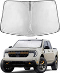Econour Windshield Sun Shade Compatible for Ford Maverick 2022-2024 2025 2026 Sun Shade Front Windshield Sun Visor Foldable Thicker 5-Layer Block Heat and Sun UV Rays | Car Accessories