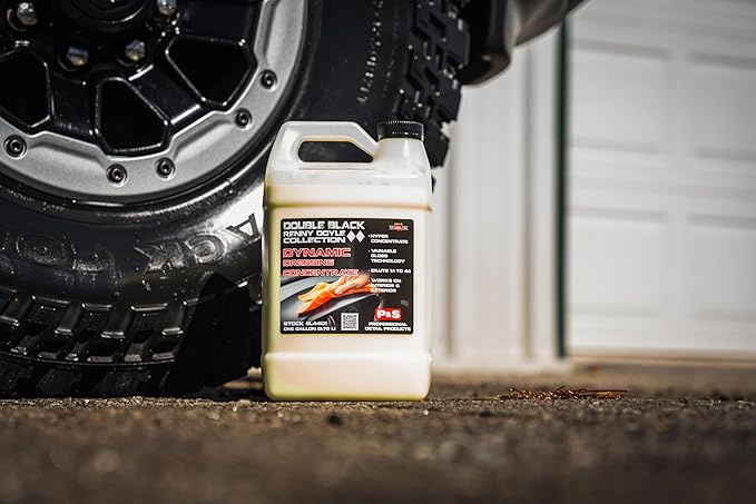 P & S Professional Detail Products Dynamic Dressing Hyper Concentrate – Versatile Tire, Trim & Engine Dressing – Adjustable Gloss Finish & UV Protection - 1 Gallon