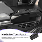 LUWU Door Side Storage Box Compatible with 2025 2026 Toyota 4Runner Accessories Side Organizer Tray 2025 2026 4Runner Center Console Organizer TPE Material Front Storage Box Black 2-Pack