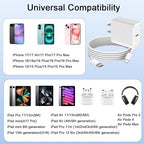 for iPhone 17 16 Charger Fast Charging,20W iPhone 17 Charger USB C Chargers USBC to USBC Cable for iPhone 17/17 Air/17 Pro/17 Pro Max/16/16e/16 Pro/16 Pro Max/15/15 Plus/15 Pro/15 Pro Max/iPad/AirPods