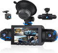 4 Channel 360°Dash Cam Front and Rear Inside Left Right,3'' 1080P Dash Camera for Cars,Dash Camera Car Camera with Motion Detection,Loop Recording,G-Sensor,24 Parking Monitor