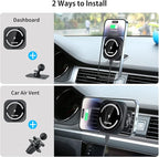 OHLPRO for Magsafe Car Mount, Super Strong Magnetic Wireless Car Charger Compatible with iPhone 17 Pro max,17/16/15/14/13 Series, [with QC 3.0 Adapter] Dashboard Car Phone Holder