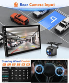8Core Android Stereo for BMW 325i E46 328i 1998-2005 Radio for BMW M3 2000-2006 Wireless Apple CarPlay Android Auto, 4G + 64G 9IN IPS Touch Screen for 330i 5G WiFi/GPS Navi/BT/FM/RDS/DSP/EQ/SWC