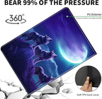 Case for 7" Kindle Paperwhite 12th Generation 2024 & Kindle Colorsoft Signature Edition,Leather Folio Adjustable Stand Cover Auto Wake/Sleep for Kindle Paperwhite 2024,Moon Blue Wolf