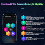 Dreamcolor Interior Acrylic Car Light Strip, Car LED Strip Light with APP Control 47 Inches Fiber Optic Ambient Lighting Kits, Multi-Modes Sound Sync Neon Lights