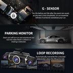 360° Dash Cam Front and Rear View 4 Channel Dash Camera FHD 2K+1080Px3 for Car, Inside/Back 170°+2x150°+170° Wide Angle, 8 IR Lamps Night Vision,WiFi,GPS, APP,G-Sensor with 64GB Card,24/7 Parking Mode