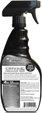Ceramic Auto Car Wax Spray - 24 Fl Oz - Milwaukee Muscle - 4X The Ceramic Coating - Detail Spray Wax - Advanced Hydrophobic Spray for Shine and Protection