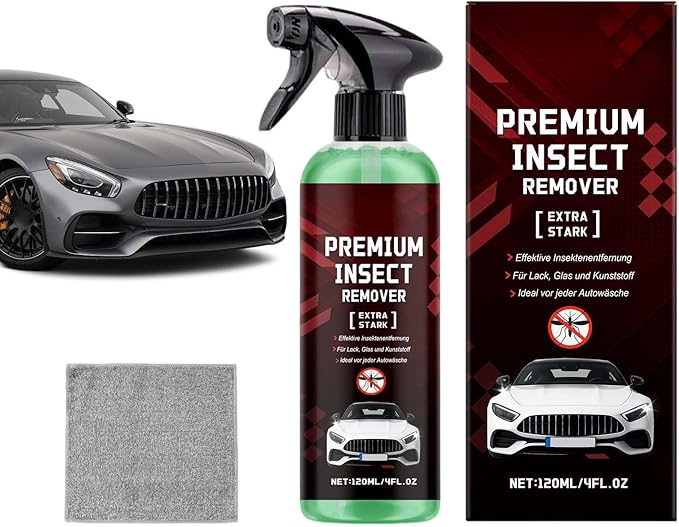 Car Paint Cleaner, Automotive Tar Remover, 120ml Heavy Duty Detailing Spray With Towel For Windshield Window Cleaning Supplies Valeting Accessory Restoration Gear Component Tool System Gear