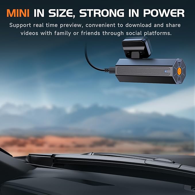 Dash Cam 2.5K Dash Camera for Cars, V200 WiFi Dash Cam Front, Wireless Dashcam with App, WDR Night Vision, G-Sensor Dash Camera, 24H Parking Mode, Loop Recording, Support 256GB Max