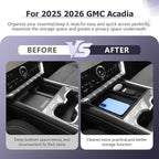 LUWU 2025 2026 Acadia Center Console Organizer Compatible with 2024-2026 GMC Acadia Elevation/AT4 Accessories Under Screen Organizer Storage Tray ABS Material (Not for Denali Trim)