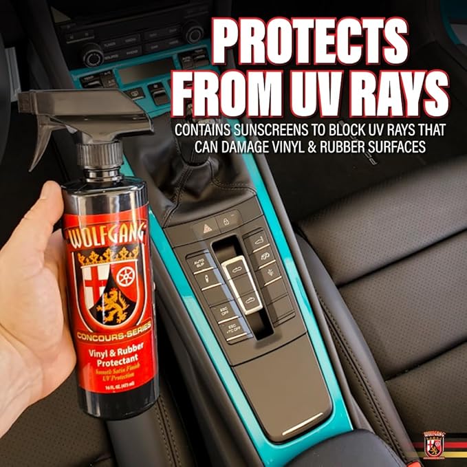 16 oz. Wolfgang Vinyl & Rubber Protectant | UV Ray Protection | Non-Greasy Satin Finish | WG-2700