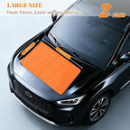 2 Pack Microfiber Car Drying Towels 1200 GSM , 36x24 Inch Extra Large Double Twisted Pile, Edgeless Car Wash Towels, Ultra Absorbent,No Streak, Scratch or Water Spot Towel for Cars&Trucks(Orange/Gray)
