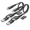 2-in-1 Android Auto USB C Cable 1.5ft[2Pack], USB-C 240W Fast Charging 10Gbps Superspeed Data Transfer Cable, Compatible with iPhone 16 15 Pro Max, Galaxy S23, Pixel 9 Pro XL
