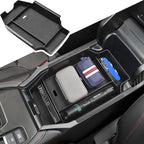 EDBETOS Center Console Organizer Compatible with 2023 2024 2025 2026 Honda Accord LX EX Sport EX-L Sport-L Touring Hybrid ABS Plastic Material Armrest Box Insert Tray Storage Accessories,Black