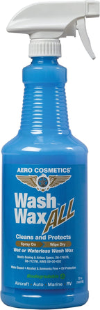 Wet or Waterless Car Wash Wax 32 Fl. oz, UV Protection. Cleans, Protects, and Shines. Aircraft Quality Just Spray On and Wipe Dry Anywhere, Anytime, Home, Office, School, Garage, Parking Lots.
