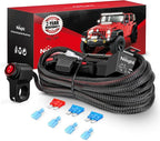 Nilight Wiring Harness Kit Nylon 16 AWG 2 Leads 12V Motorcycle Handlebar Switch On Off Power Relay Blade Fuse for LED Light Bar Off Road Lights on Motorcycles Bicycles ATV UTV