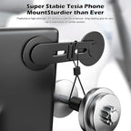 CloudValley Magnetic Phone Holder for Tesla Model Y/3, Foldable Hidden Tesla Phone Mount Fit for iPhone 17/16/15/14/13 seirs, PC Monitor, Compatible with Magsafe Car Mount for Tesla Accessory, Black