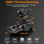 Dash Cam Front and Inside, FHD Dashcams for Cars with 64GB Card Dash Camera for Cars, 1080P Front Dash Cam+1080P Inside Dashcam for Car Dash Camera with IR Night Vision Loop Recording