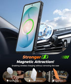 FNTCASE for Samsung Galaxy S26+ Plus Case: with [Magnetic Ring Kickstand] [Screen Protector] [Compatible with MagSafe] [Military-Grade Drop Protection] Shockproof Grip Bumper TPU Sturdy Cases Black