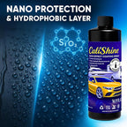 CaliShine Quick Effect Coating Spray - 16.9 fl oz Waterless Ceramic Car Wax Coat - Detail Polish & Cleaner for Cars Boat Body & Glasses, Window Glass and Headlight - Shine Restoration Kit (1500 ml)