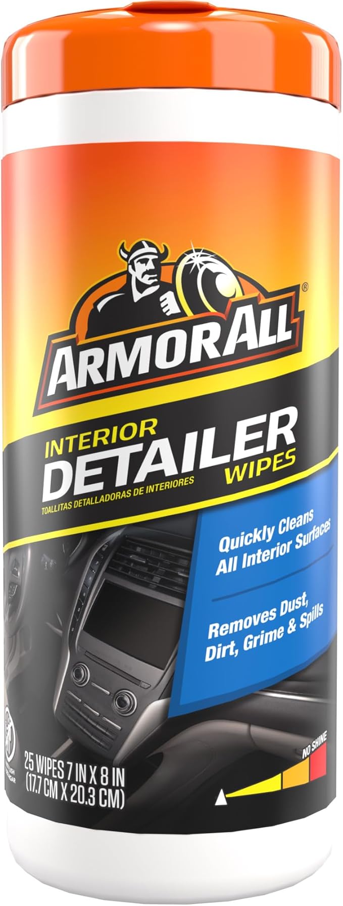 Armor All Car Detailer Wipes by Armor All, Interior Car Wipes for Dirt and Dust, 25 Count