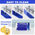 Buysenton Microfiber Duster, 8PCS Feather Duster with 100 Inch Telescoping Extension Pole, Reusable Bendable Dusters, Washable Lightweight Dusters for Ceilings Fans(2023 UAGRED)