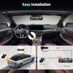 Mirror Dual Dash Camera for Car, Dashcam 4K Front 1080P Rear View ADAS BSD LCA Wi-Fi&APP 10.88" IPS Touch Screen HDR Night Vision G-Sensor Loop Recording 24H Parking Monitor Parking Monitor