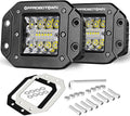 Flush Mount LED Pods, OFFROADTOWN 2pcs 5'' 78W Driving Light Work Lights Flush LED Light Bar Super Bright Fog Off Road Lights for Truck UTV ATV SUV Boat 4x4 Car