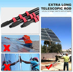 Telescopic Rod Cleaning Brush,Photovoltaic Panel Cleaning Brush,Washing Set Equipment Extension Pole Cleaning for Trucks Windows,5.4M (5.4M)
