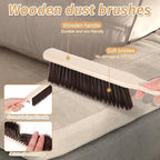 8 Pieces Hand Broom Brush Woooden Dust Brush Bulk Bench Brushes with Long Wood Handle Soft Bristle Whisk Broom Hand Held for Counter Bed Sofa Bench Car Fireplace Clothes Household Cleaning