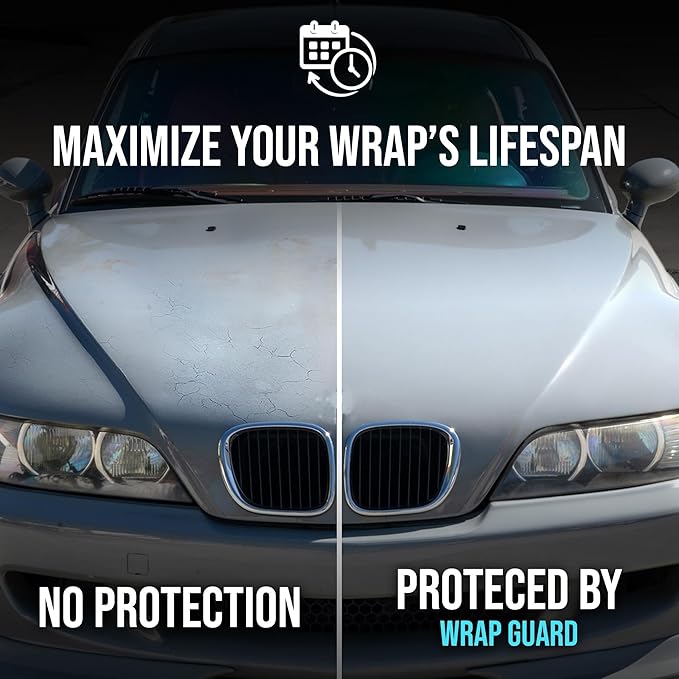 Rev Auto Wrap Guard - Cleans, Hydrates & Protects Car Vinyl | Vinyl Wrap Cleaner for Cars | Made for Gloss, Satin, Matte, Chrome, Printed & More - (32 Fl Oz)