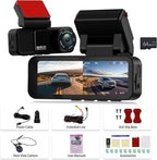 SIXTOP 4K Dash Cam Front and Rear, 4K+2K Dual Dash Camera for Cars, ADAS, 5.8GHz WiFi GPS 64GB Card Included, Night Vision, 3.16'' IPS Screen G-Sensor 24H Parking Mode Loop Recording Wide Angle