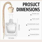 BBTO 100 Pcs Car Air Fresheners Diffuser with Wooden Cap Empty Aromatherapy Diffuser Clear Car Fragrance Holder Pendant Hanging Perfume Fresheners Bottles for Decor(Cube,Clear)