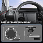 Car Phone Mount for Tesla New Model Y Juniper 2026 Magnetic Dashboard Phone Holder for 2024-2026 Model 3 Highland Accessories for All Smartphone