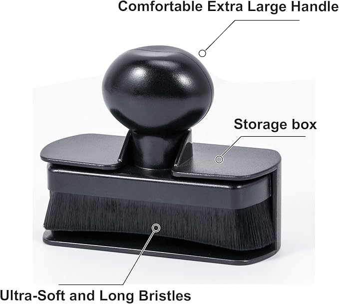 Car Tire Shine Applicator,Vegan Tire Shine Applicator with Curved Brush Head - Large Automotive Tire Dressing Applicator Brush with Storage Stand for Tire Detailing, 3.6 Inch -2pcs (Black&Red)